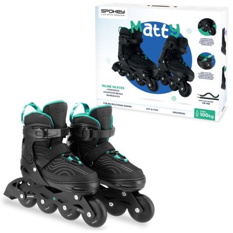 Rolki Spokey Matty SPK-943453 roz. 35-38 GN Rolki Spokey Matty SPK-943453 roz. 35-38 GN