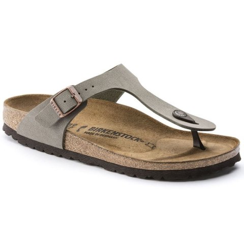 Japonki damskie szare-beżowe Birkenstock Gizeh Birko-Flor Nubuck Stone regular szerokie (43391) Japonki damskie szare-beżowe Birkenstock Gizeh Birko-Flor Nubuck Stone regular szerokie (43391)