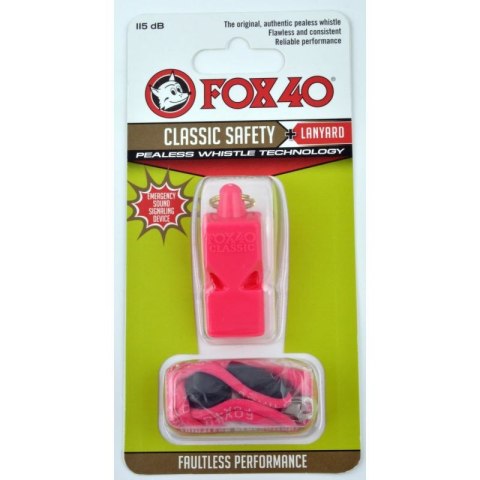 Gwizdek FOX Classic + sznurek 9903-0408 różowy Gwizdek FOX Classic + sznurek 9903-0408 różowy