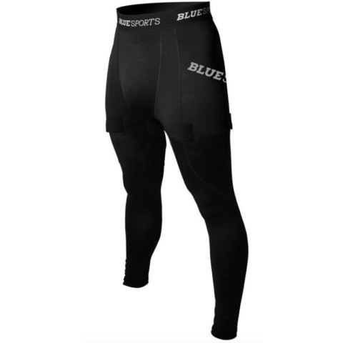 Spodnie ribano z rzepami BlueSports z ochraniaczem miednicy M BL-8101