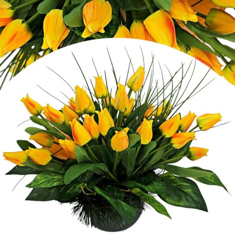 STROIK NA CMENTARZ KWIATY TULIPANY NA GRÓB POMNIK WZÓR WIOSENNY STROIK NA CMENTARZ KWIATY TULIPANY NA GRÓB POMNIK WZÓR WIOSENNY