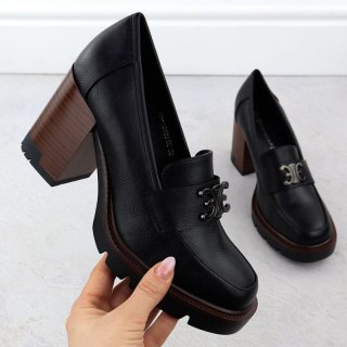 Półbuty mokasyny na słupku Potocki W SZ12403 WOL287