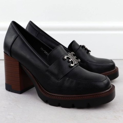 Półbuty mokasyny na słupku Potocki W SZ12403 WOL287