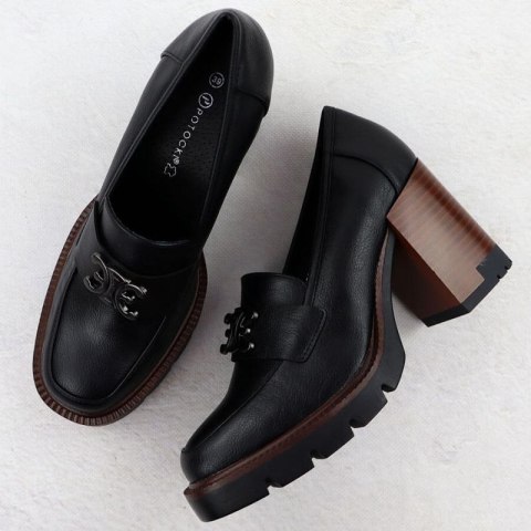 Półbuty mokasyny na słupku Potocki W SZ12403 WOL287