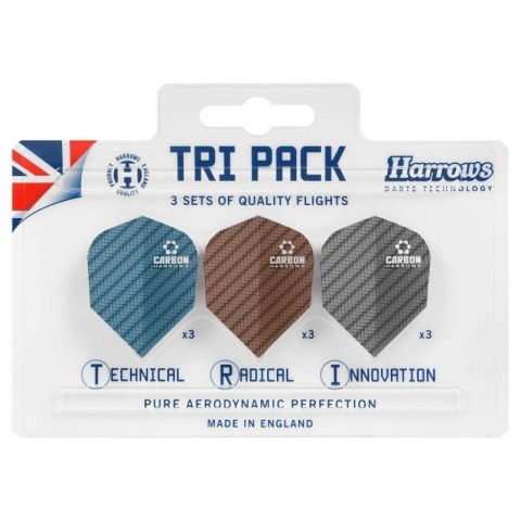 Piórka Harrows Tri Pack Carbon 3x3 HS-TNK-000013292 Piórka Harrows Tri Pack Carbon 3x3 HS-TNK-000013292